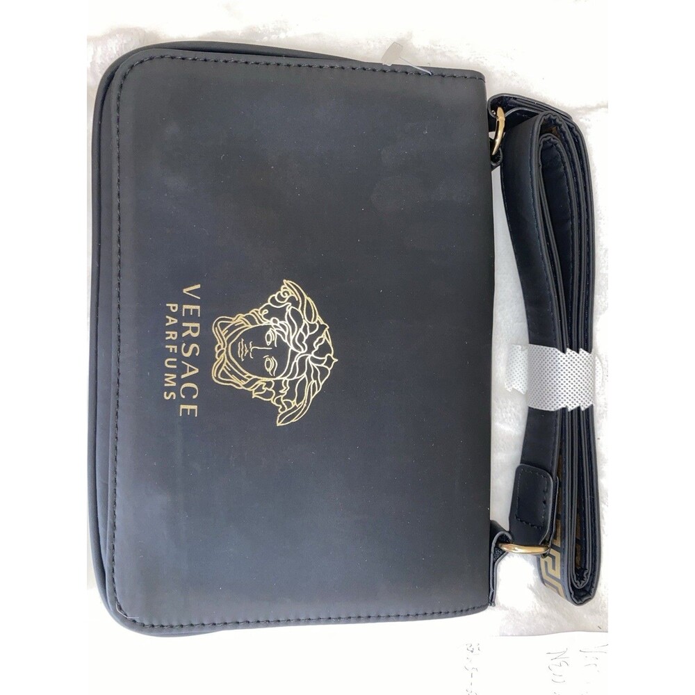 Versace Parfums Black Gold Shoulder Crossbody Bag + Dustbag - Picture 7 of 15
